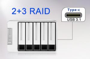TerraMaster Presents D5-300C 2+3 RAID Storage