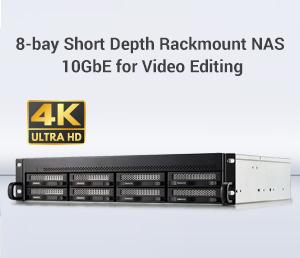 TerraMaster Released 8-bay Short Depth Rackmount 10GbE NAS U8-450 Space-efficient design for 4K Video Editing