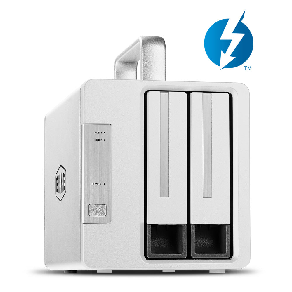 一流の品質 TERRAMASTER TD2 Drive Hard External 2-Bay 3 Thunderbolt 外付けハードディスク・ドライブ