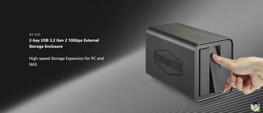 TerraMaster Launches 2-bay D2-320 with USB3.2 10Gbps  New Design for Storage Expansion of PC and NAS