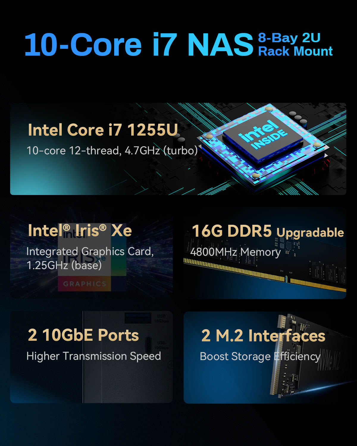 TERRAMASTER U8-500 Plus NAS Storage