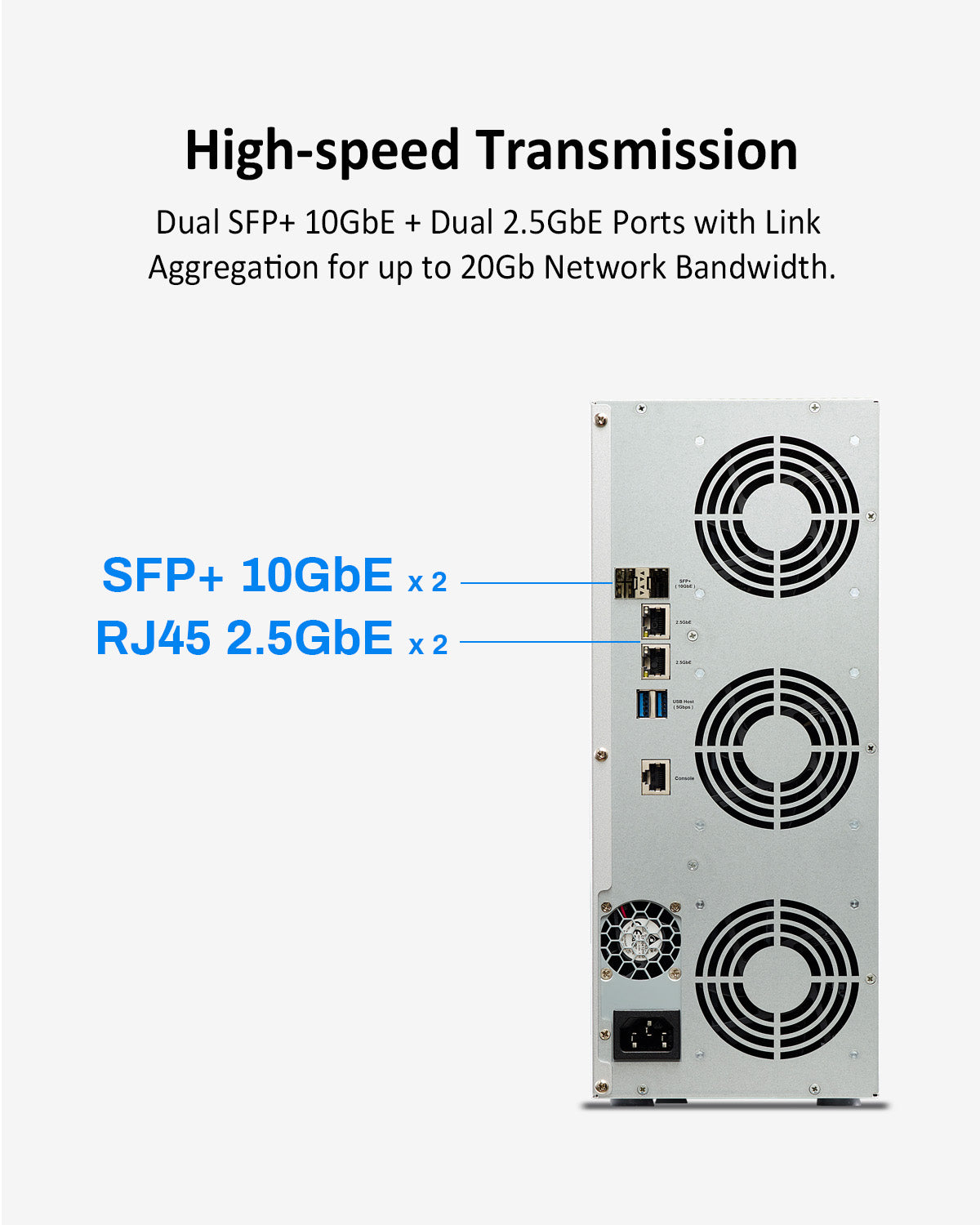 T9-450 9Bay 10Gb Dual 2.5GbE Ports NAS Storage