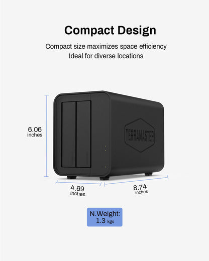 D2-320 2Bay 10Gbps RAID-Speicher