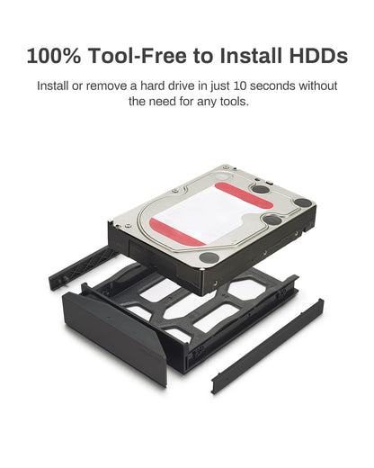 D8 Hybrid HDD NVMe Enclosure USB 3.2 Gen 2 10Gbps