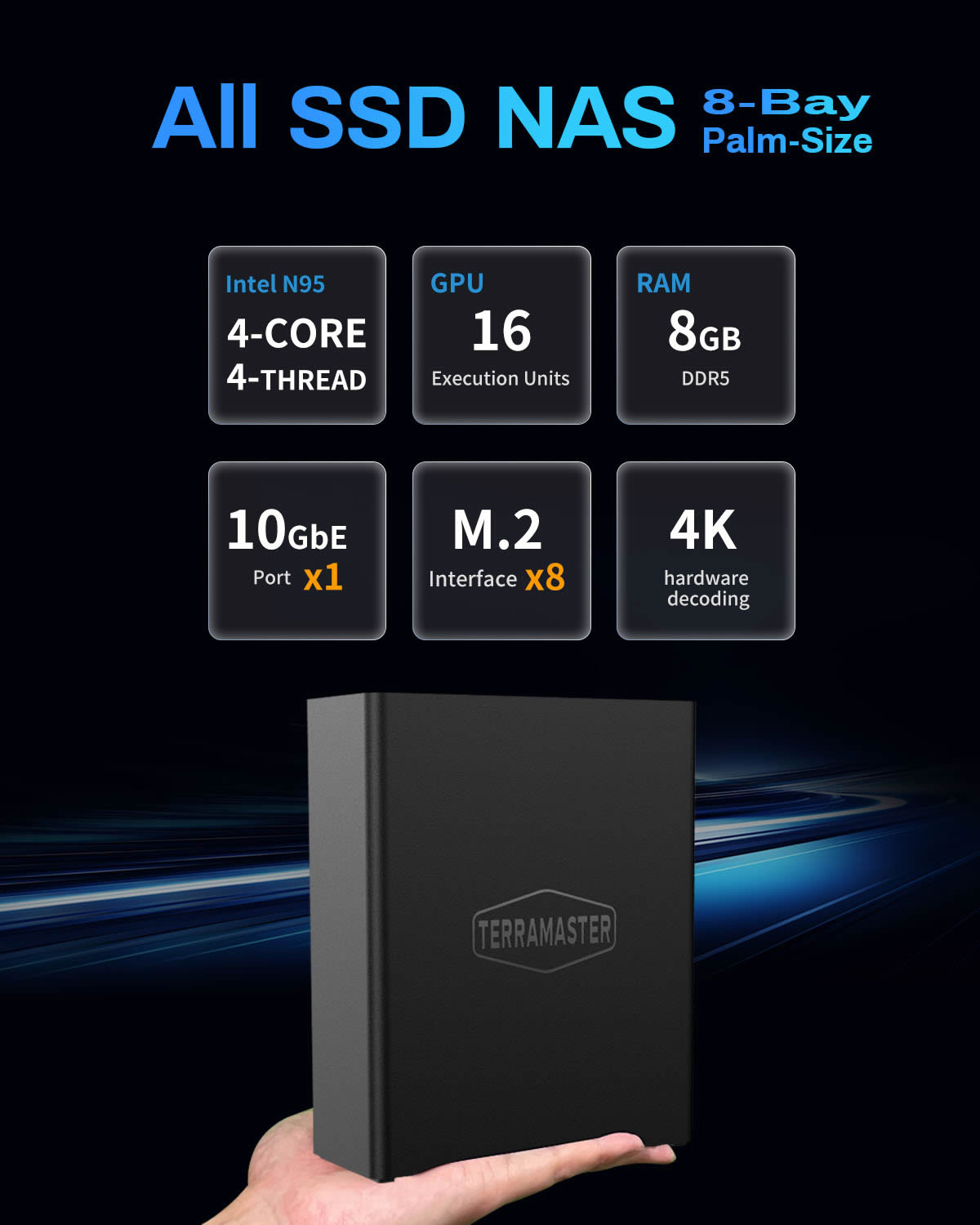 F8 SSD 10GbE Port NAS Storage