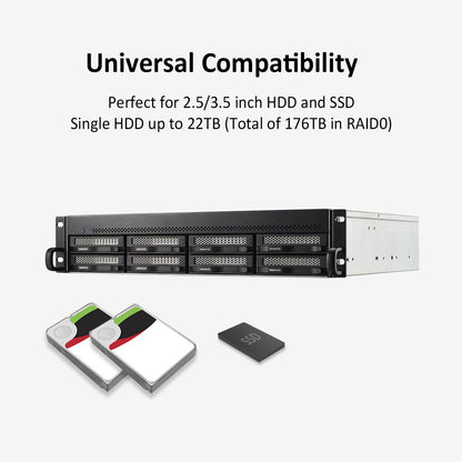 U8-450 8-bay Short Depth Rackmount NAS